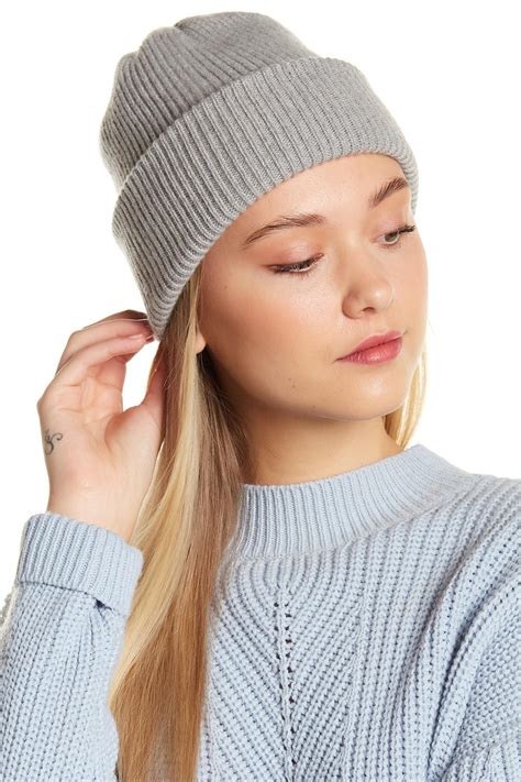 cashmere cuff beanie.